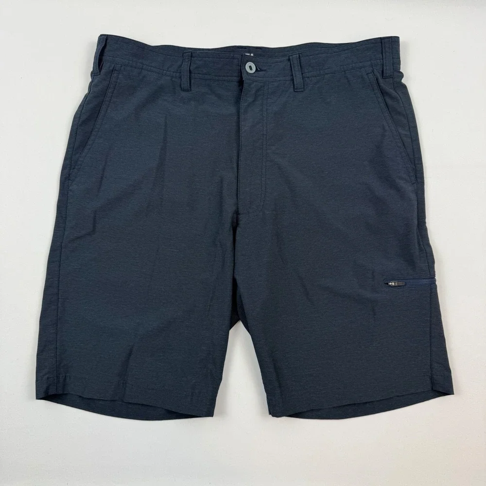 FootJoy Mens Navy Blue Heathered Performance Golf Shorts 34 Stretch 26813